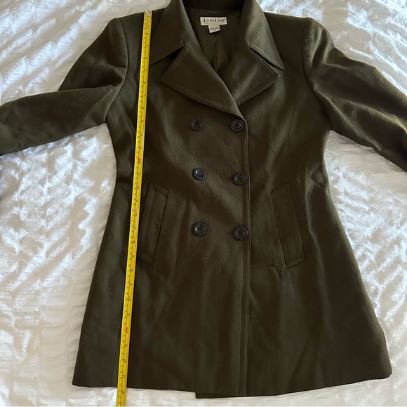 2 for $29 | bebe olive green 100% wool peacoat / jacket - Picture 8 of 9